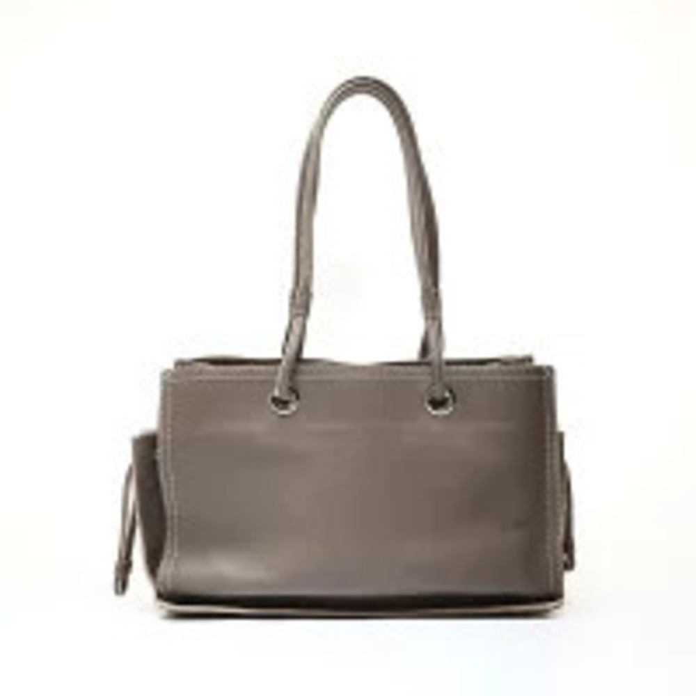 Loewe Anagram Leather Tote Bag Gray
